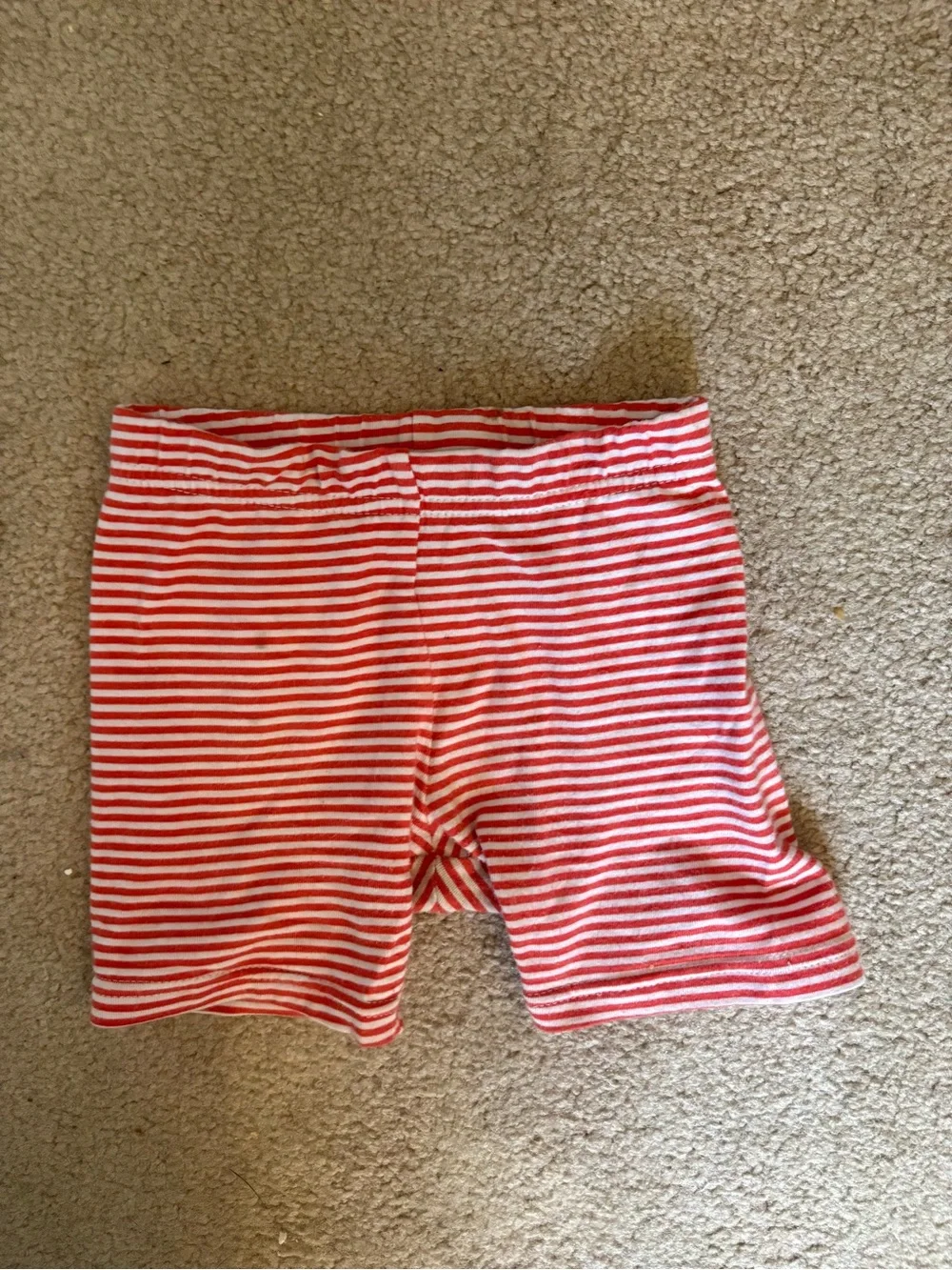 Carter's Orange and White Striped Knit Shorts